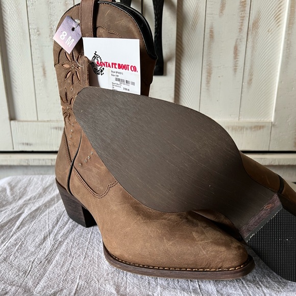 Rhinestone Studded Brown Western Cowgirl Boots - Picture 12 of 15